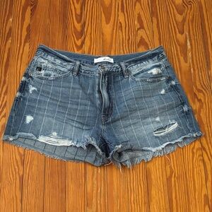 Distressed Denim Shorts